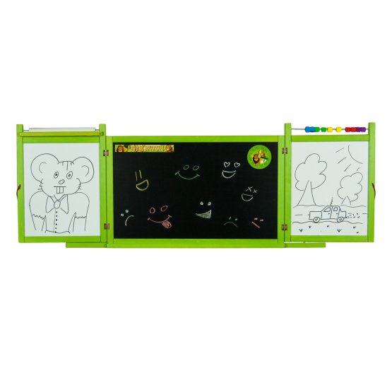 Magnet-/Kreidetafel für Kinder an der Wand – grün