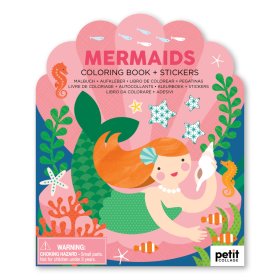 Petit Collage Mermaid Sticker Malbuch