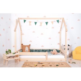 Kinder-Montessori-Bett Schornsteinhaus – lackiert, Ourbaby®