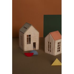 Magnetisches Montessori-Holzhaus - Khaki