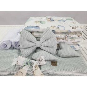Korbbett mit Ausstattung für ein Baby - Igel, Ourbaby®