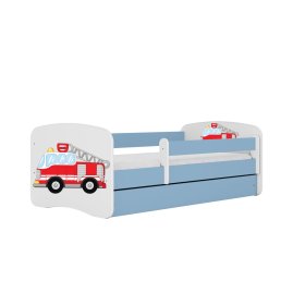 Kinderbett mit Barriere Ourbaby - Feuerwehrauto - blau, Ourbaby®