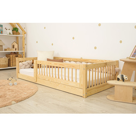 Niedriges Kinderbett Montessori Ourbaby Plus - natur, Ourbaby®
