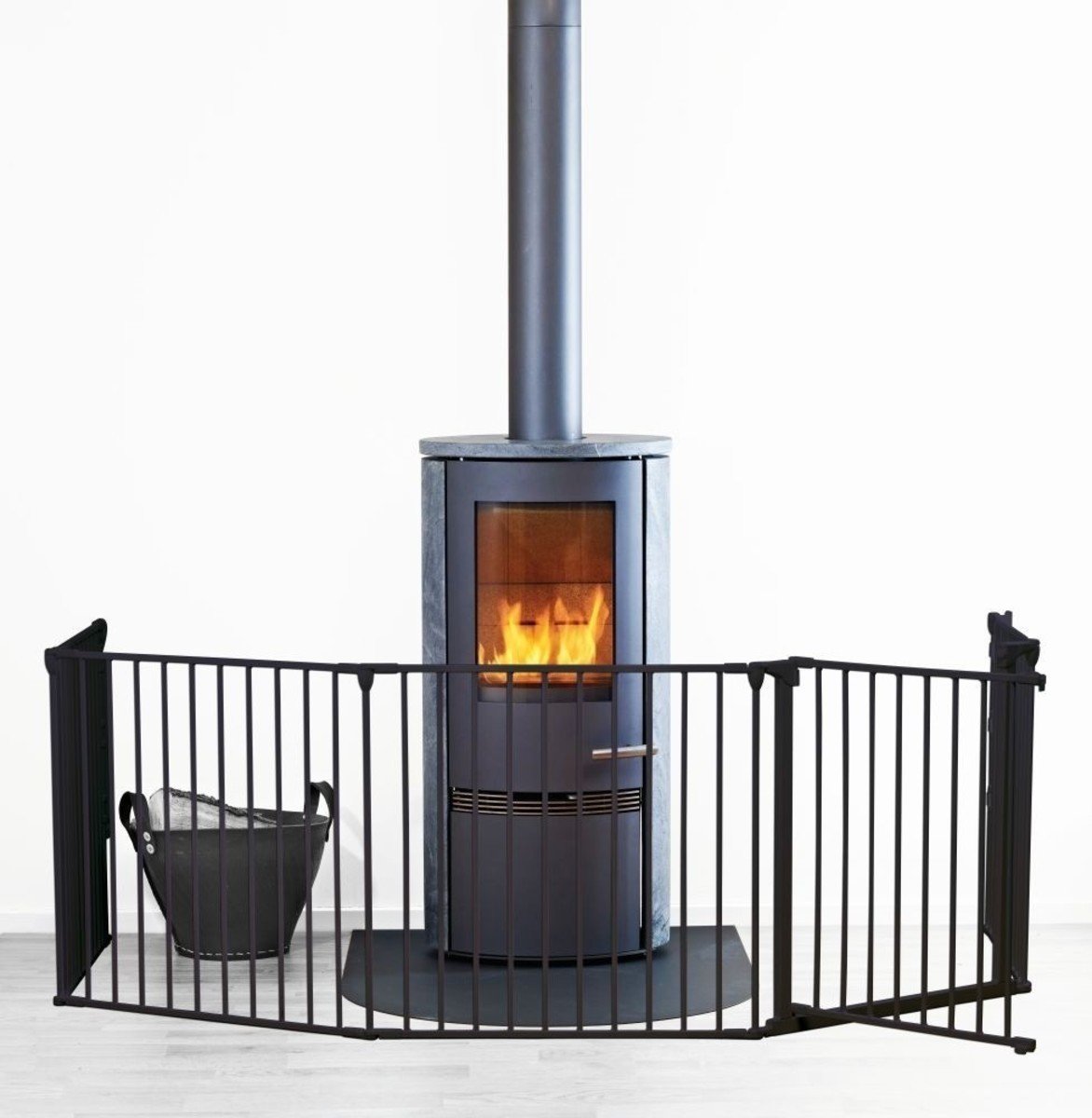 Kamin-Schutzgitter Baby Dan FLEX XL - schwarz - banaby.de