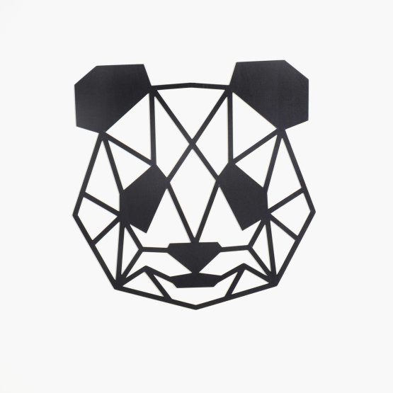 Geometrische Malerei aus Holz - Panda - verschiedene Farben