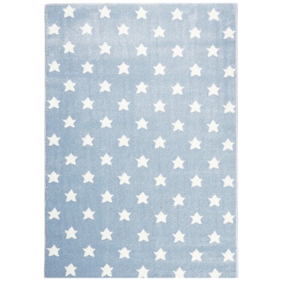Kinderteppich LITTLE STARS blau/weiß