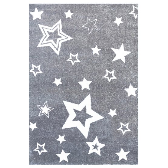 Kinder Teppich STARLIGHT grau/weiß