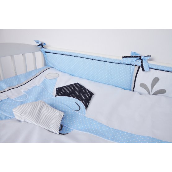 Kinder 3-dílné Bettbezug Slonik blue