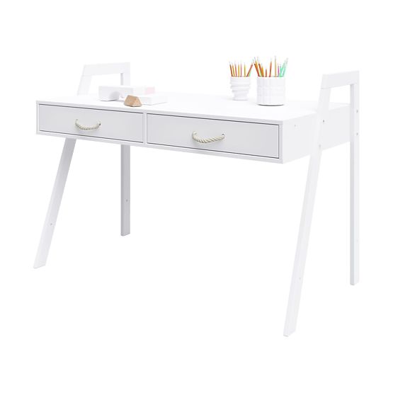 2-in-1 Kinderbett und Schreibtisch CONE 120x60 - WEISS