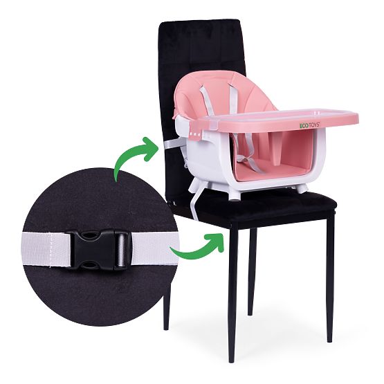 2-in-1 Kinderhochstuhl rosa ECOTOYS