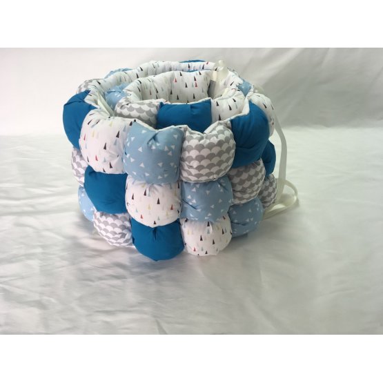 Nestchen fürs Babybettchen - Blau