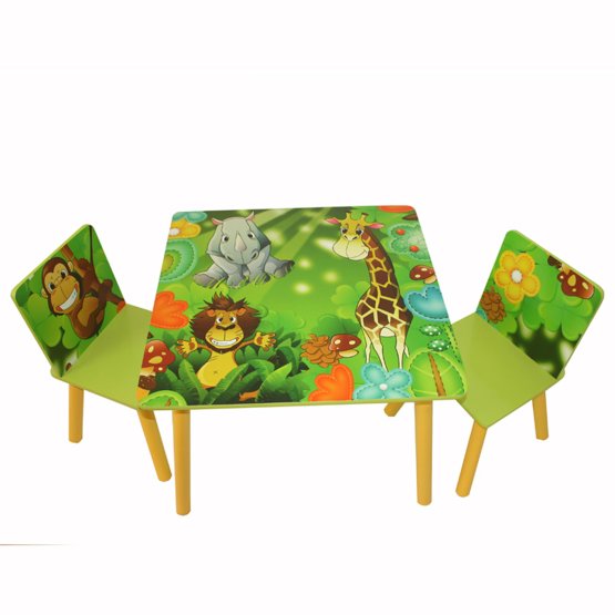 Kindertisch mit Stühlen Jungle
