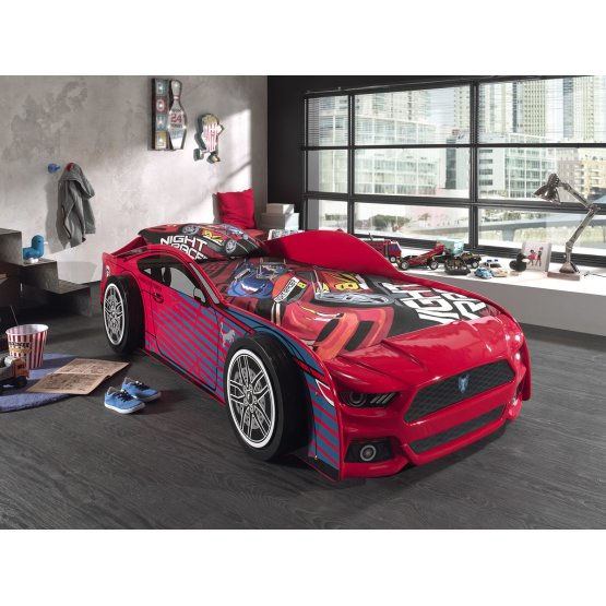 Kinder Bett Auto Panther - red