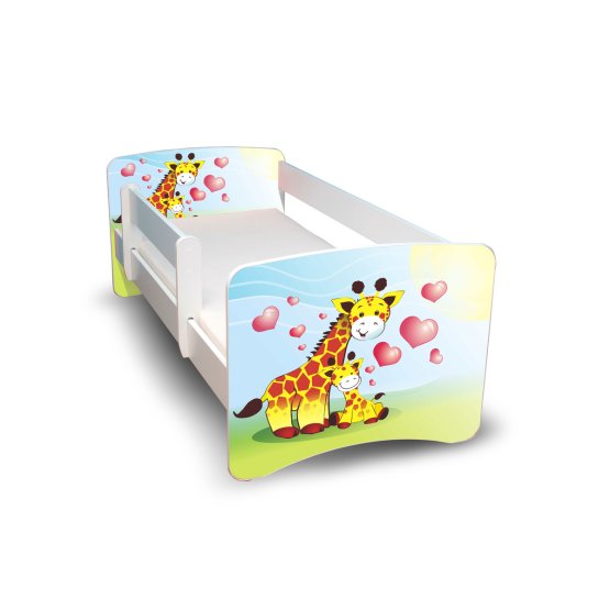 Kinderbett mit Seitenschutz - Giraffe