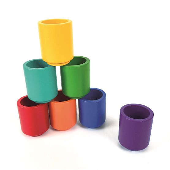 2Kids Toys Regenbogenkugeln und Becher 7 Farben