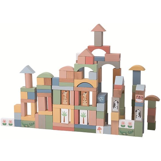 2Kids Toys Safari Bausteine mit Tieren 120 Stk.
