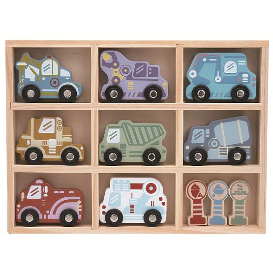 2Kids Toys Set aus Holzautos