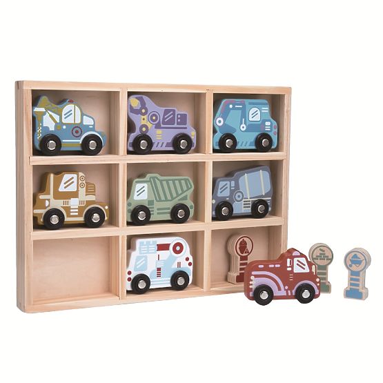 2Kids Toys Set aus Holzautos