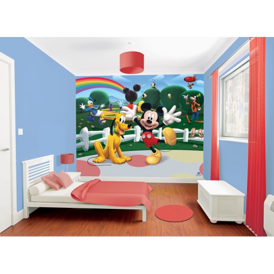 3D Tapete Mickey Maus Clubhaus