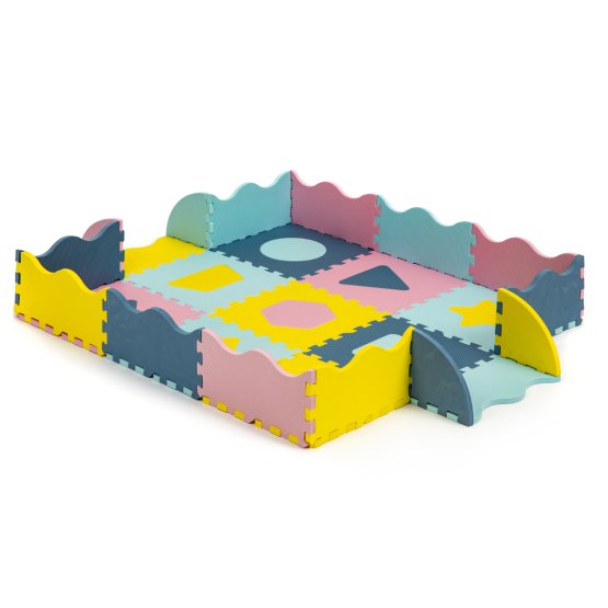 Schaumstoffmatte - Puzzle in Pastellfarben
