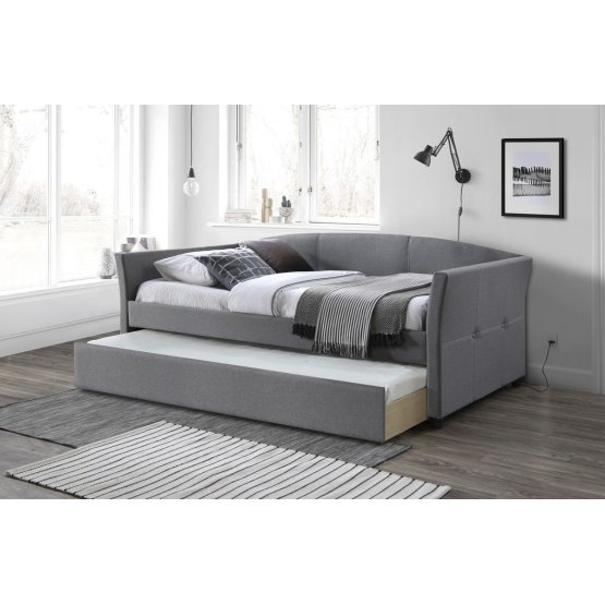 Bett mit Zustellbett SANNA 90 x 200 cm – Grau