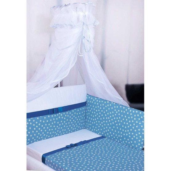 Baby-Bettwäsche-Set mit Schleife Grazie 135x100 cm - Blau
