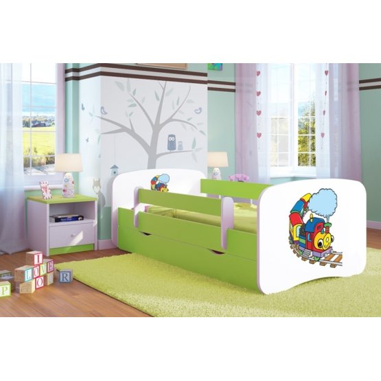 Kinderbett mit Geländer Ourbaby - Lustiger Zug