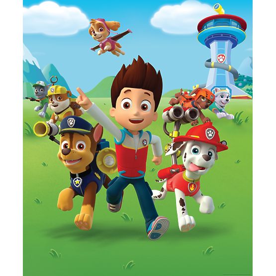 3D Kindertapete PAW PATROL -  8-teilig