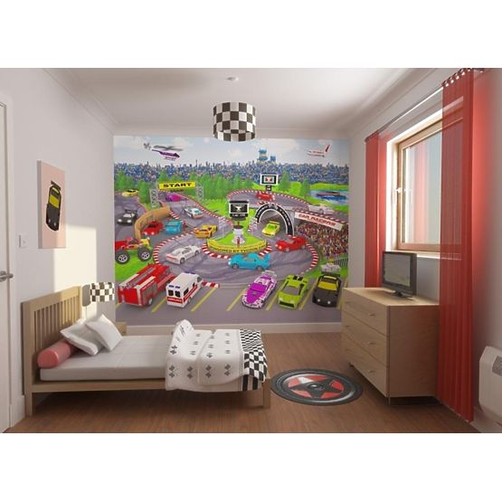 3D Tapete Car Racers
