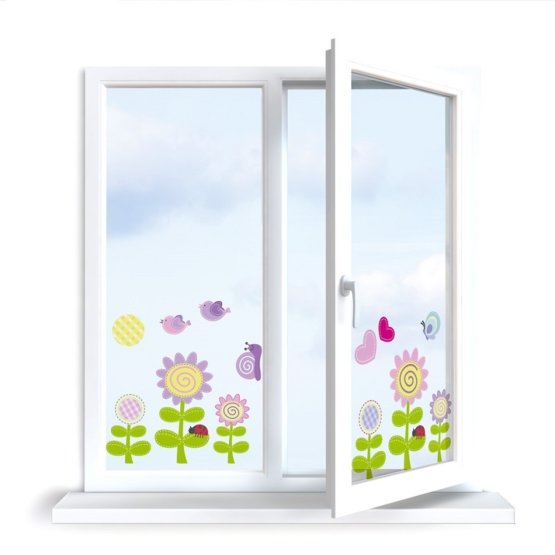 Fensteraufkleber - Happy Daisies - 0,3 m2