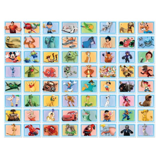 Kindertapete Disney - Collage blau