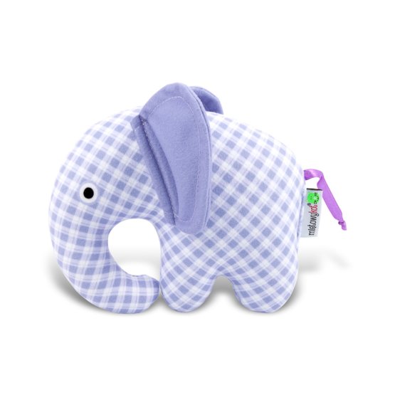 Stoffspielzeug - Violette Elefant Karo