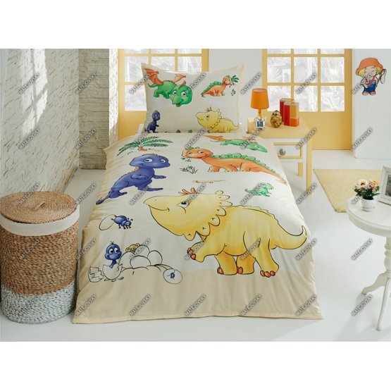 Kinder Bettbezug spielerisch dinosaurier