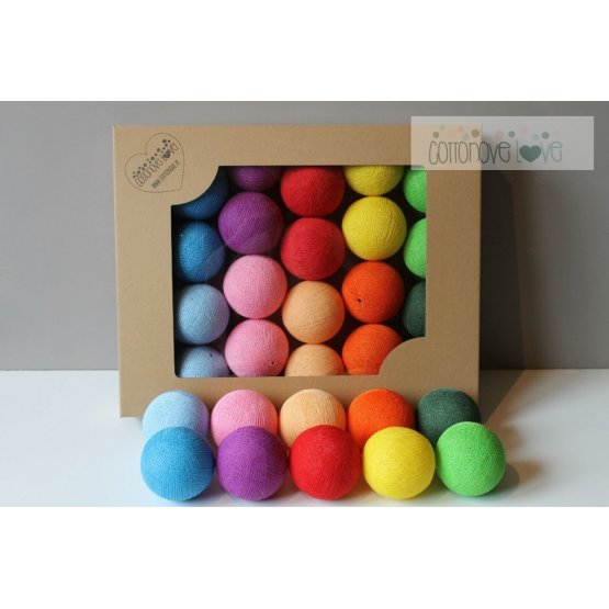 Leuchtende Baumwollkugeln - Multicolor