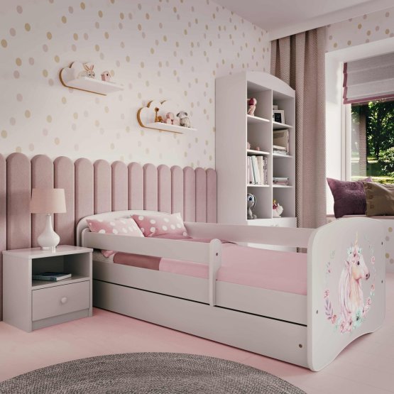 Kinderbett mit Barriere - Einhorn