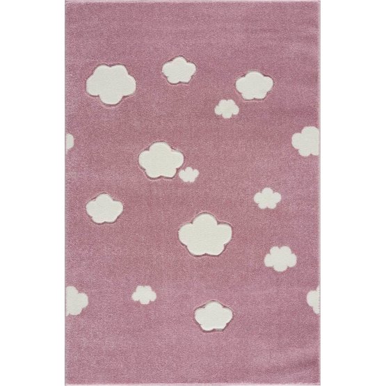 Kinder Teppich Sky Cloud - grau-pink