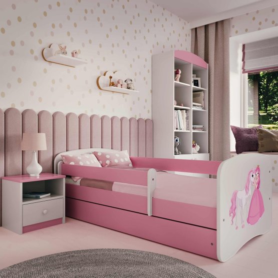 Kinderbett mit Barriere Ourbaby - Prinzessin mit Pony