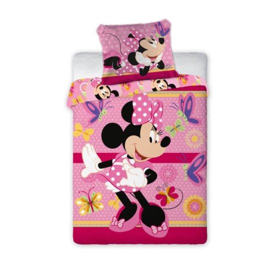 Minnie Mouse Babybettwäsche und Schmetterlinge - pink