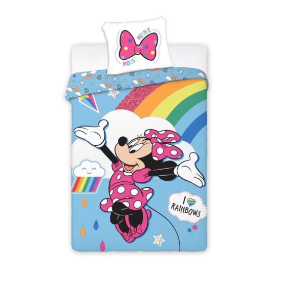 Kinder Bettbezug Minnie Mouse Rainbow