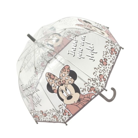 Kinder transparent Regenschirm Minnie Mouse - grau