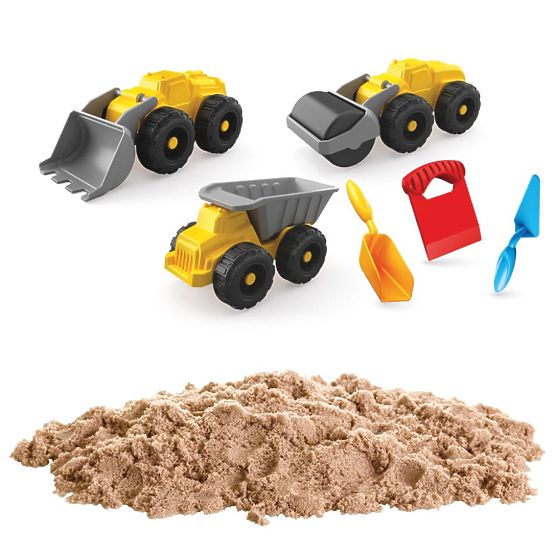 ART CRAFT Set aus kinetischem Sand mit Baufahrzeugen