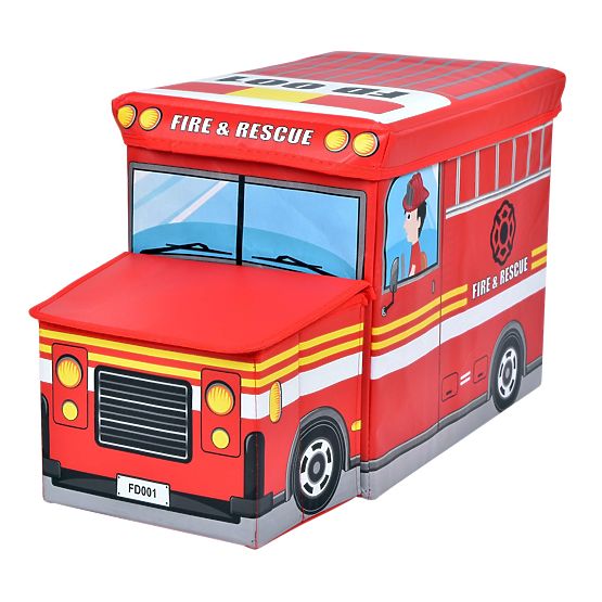 Aufbewahrungsbox Feuerwehrwagen - Rot