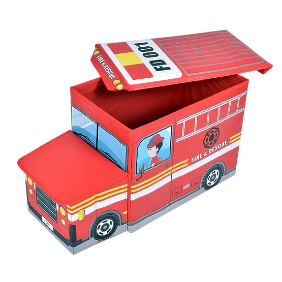 Aufbewahrungsbox Feuerwehrwagen - Rot
