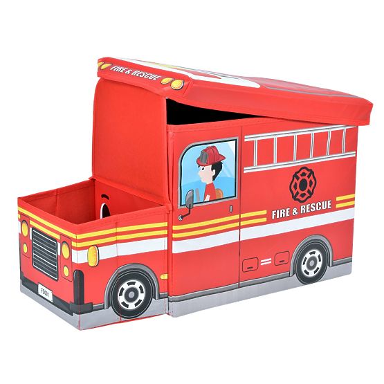 Aufbewahrungsbox Feuerwehrwagen - Rot