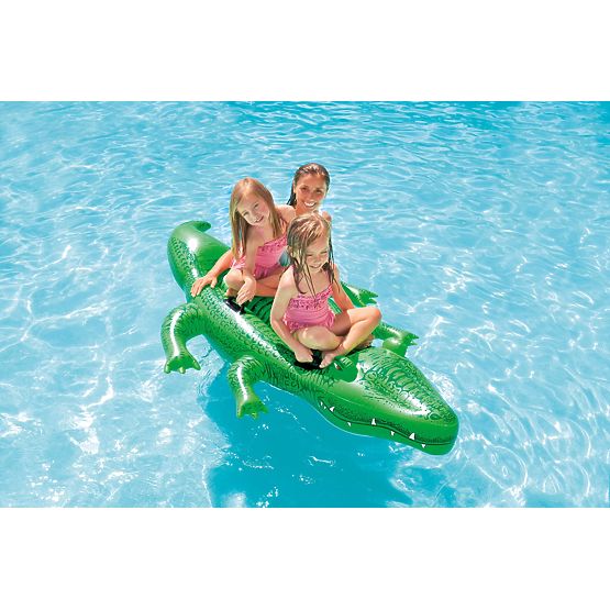 Aufblasbare Krokodil-Schwimmmatratze mit Griffen 203x114 cm INTEX 58562