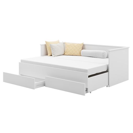 Ausziehbares Bett HELIOS mit zwei Schubladen 200x80/200x160