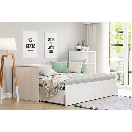 Ausziehbares Bett HELIOS mit zwei Schubladen ohne Matratze 200x80/200x160