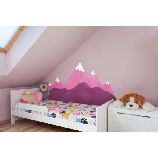 Schaumstoffschutz für die Wand hinter dem Bett Mountains - rosa