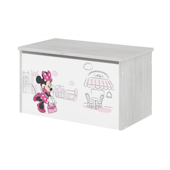 Holzkiste für Disney-Spielzeug - Minnie Mouse in Paris - Norwegisches
