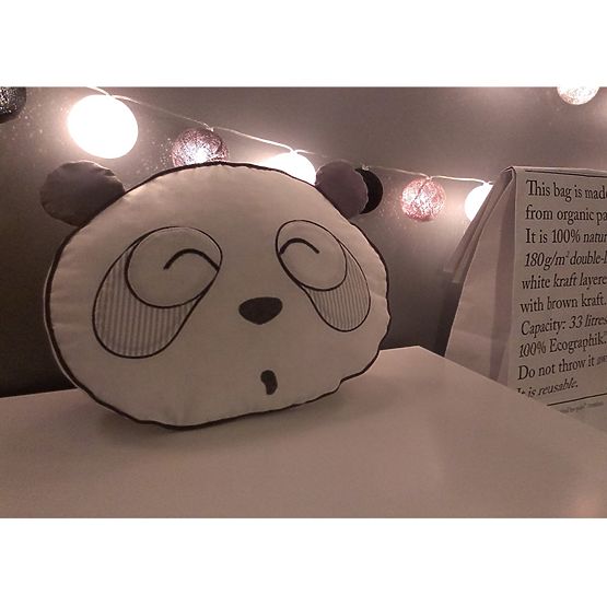 Baby-Bettwäsche Panda - 3-teilig - grau